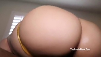 Ebony Babe Santana Red Gets Her Big Booty Pounded By Habib Show'S Champ