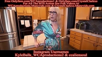 Mature Blonde Mom In Provocative Poses For Teenage Son'S Pleasure