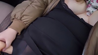 Chubby Babe With Massive Boobs Pleasures Herself In A Car
