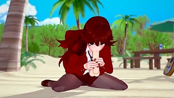 Animated Girlfriend Gives A Passionate Blowjob