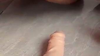 Intense Anal Play With A Big Dildo
