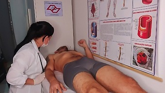 The Dick Of The Boy Suddenly Stood Up In Front Of The Nurse.